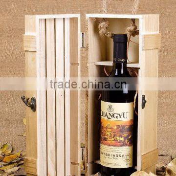 Antique color single bottle paulownia wood wine box                        
                                                Quality Choice