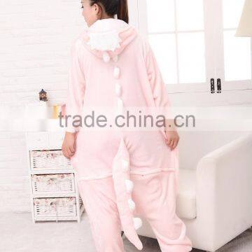 2015 Walsonstyles Cheapest Winter Animal Onesie Pajamas Jumpsuit Flannel Adult Pink Dinasour Pajama photo-3