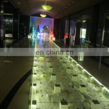 customized wedding hall flooring glass with anti slip