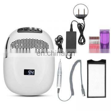 3 IN 1 Nail Vacuum Cleaner Manicure UV Gel Curing Lamp Dryer Electric Nail Drill Machine