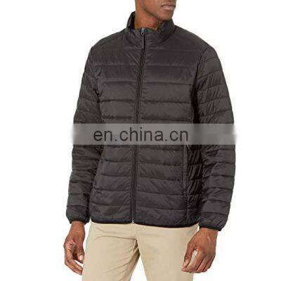 100% polyester Best quality cheap portable down jacket custom puffer jacket  with portable bag ultra light goose down jacket