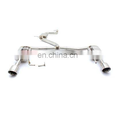 super racing tailpipe flexible exhaust pipe for Volkswagen CC single outlet cat back with quad double tip