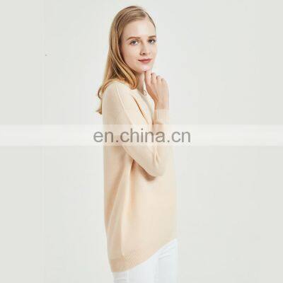 Women Honeycomb Knit Crew Neck Cashmere Wool Plus Size Sweater photo-5