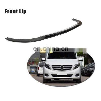 for Mercedes Benz V Glass V220D V250 Carbon Fiber Front Bumper Lip 2016-2018