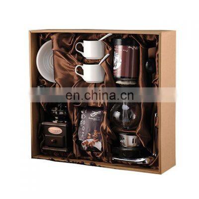 Siphon pot gift box for household siphon coffee pot set with manual coffee making machine and coffee utensil gift box price