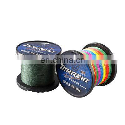 Amazon hot sales 1000M 8 stands pe fishing line 12lb-200lb tension 100% PE Braided Fishing Line