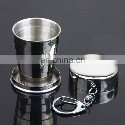 Best Selling Stainless Steel Collapsible Cup With Keychain, Camping Folding Cup photo-5