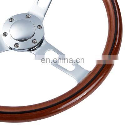 Classic Car Interior Parts 15 Inch 380mm Antique Steering Wheels Wood Classic Steering Wheel