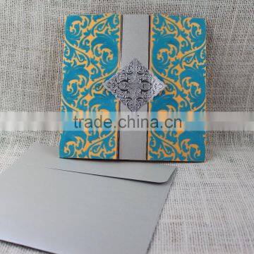 Various Color Handmade Delicate Luxury Invitation Card With Flocking photo-2