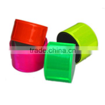 Hot selling reflective safety slap wrap snap band EN13356