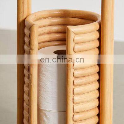 Hot Sale Rattan Toilet Paper Storage Stand Roll Paper Holder Woven Natural Vietnam Cheap Wholesale photo-4