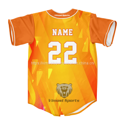 2023 Fashionable Sublimated Baseball Jersey With Bright Color photo-2