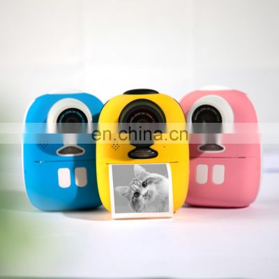 Cute Instant Print Camera Cartoon Digital PC Camera Value-added Gift Packs Whole Set of Bag, Pens, Sticker, Print Paper, Lanyard