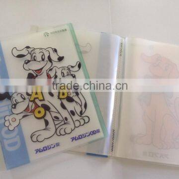 wholesale plastic sheet folder, 20 pages display pocket pp clear book file folder