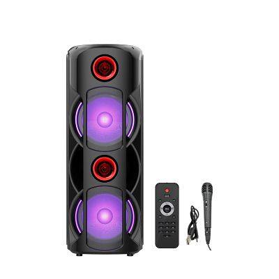 ZQS8225 sell well subwoofer 30W power dual 8 inch speaker wireless bass sound bluetooth speaker