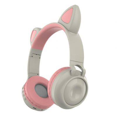 ZW-028 Headphones Auriculares Audifonos Gato Con Orejas De Gato Animal Pet kitty Fone Ouvido Manos Libres Inalambricos Headset