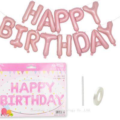 Bulk Happy Birthday Alphabet Foil Balloons 16-inch for Birthday Party Wholesale Decoration Supplies