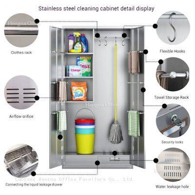 Modern White Versatile Utility Cabinet With Towel Bar and Ventilated Design for Industrial Facilities and Maintenance Rooms photo-5