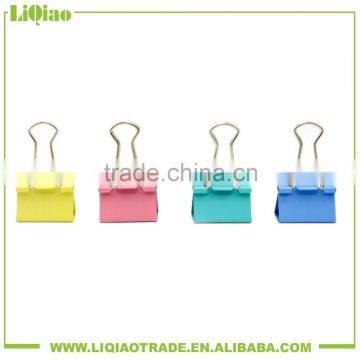 Color binder clips for office with transparent plastic box