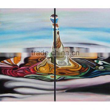 JC Wholesale 2 Pieces Abstract Wall Art Living Room Handmade Oil Painting On Canvas HP-26