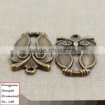 Wholesale diy zinc alloy jewelry ancient bronze large owl pendant