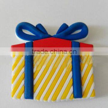 Christmas decoration gifts box rubber magnet on fridge