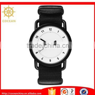 Quartz Water Resistant Stainless Steel Back Adjustable Military Nylon Belt Watch