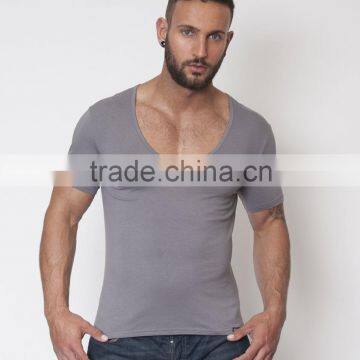 Deep V Neck Men Tshirt photo-6