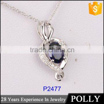 Custom fancy pure silver chain pendant necklace deisign