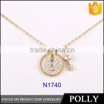 2015 Newest Arrival Latest Design Saudi Gold Jewelry Necklace