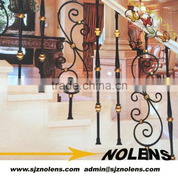 wrought iron artistic stair railings design/The house indoor stair railings design