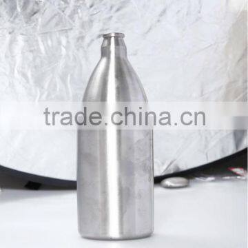 used stainless steel beer bottle