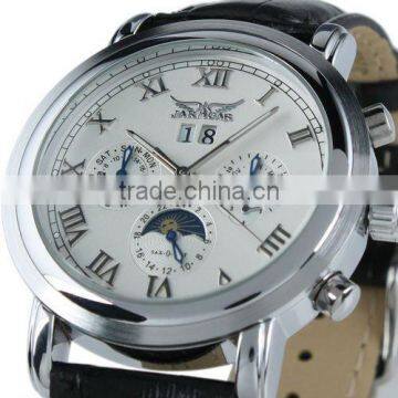 Ess Brand New Mens White Dial 6 Hands Self-Wind UP Mechanical Watch WM186