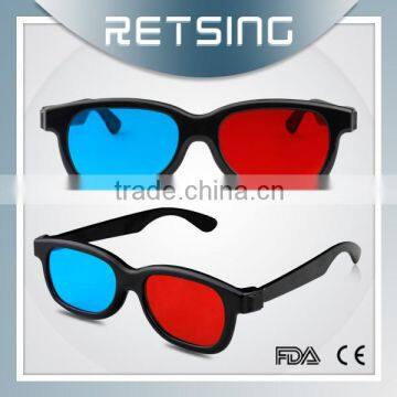 3D glasses/Red Blue Cyan 3D glasses Anaglyph vision Plastic 3D glasses hot gifts 3D movie glass