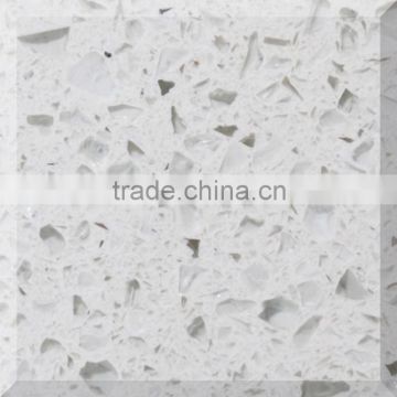 Popular color white high gloss quartz countertop