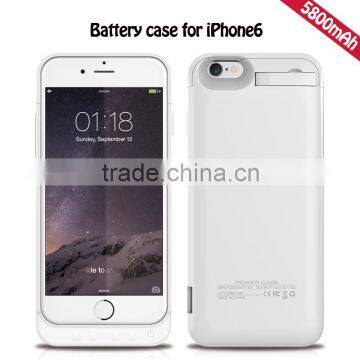 Hot sell battery phone case for IPhone6 5800mAh power case