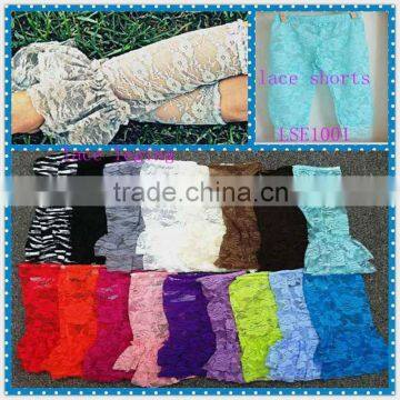 New Arrival !! Baby Lace Leggings With Ruffles,infant Lace Leggings,babay Girls Capris,beige White Baby Leggings photo-4
