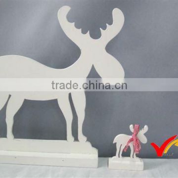 Vintage home decor Christmas wood reindeer standing