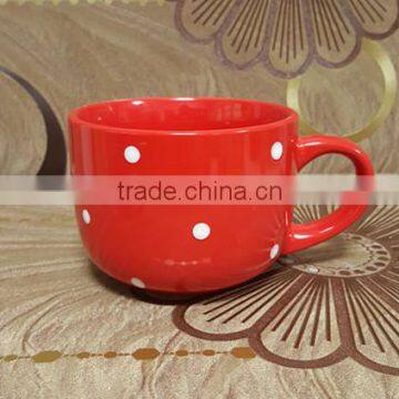 500 ml Handpaiting Stoneware Soup Mug With Small Dots photo-2