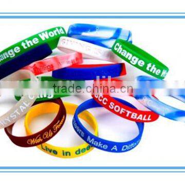 Promotion custom silicone band/rubber band/rubber wristband