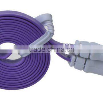 Gold Plated Flat Aux Audio Cable 3.5mm Audio Cable Braided 3.5mm Stereo Jack Cable photo-3