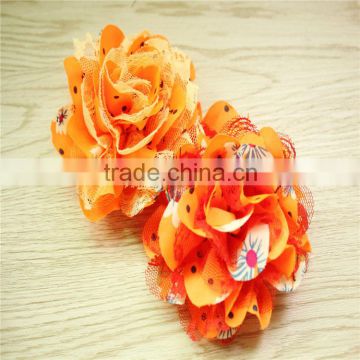 headbands Chiffon lace Flower , Fabric Flower For Girl Dress ,artificial flower