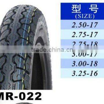 Motorcycle tyre and tube 2.75-17