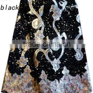 SV3-1 black hot selling heavy velvet lace faric african laces