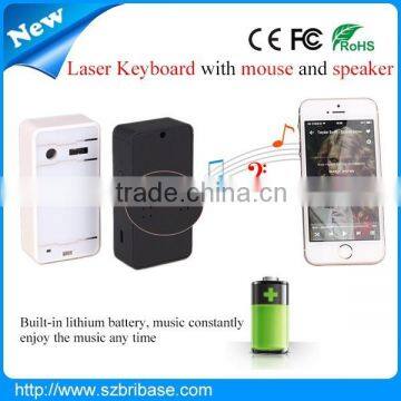 2015 Bribase Newest Product 3in1 Magic Cube Wireless Virtual Laser Keyboard With Mouse&speaker for Smartphone Quality Choice