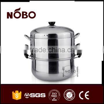 stainless steel steam cooking pot with double bottom