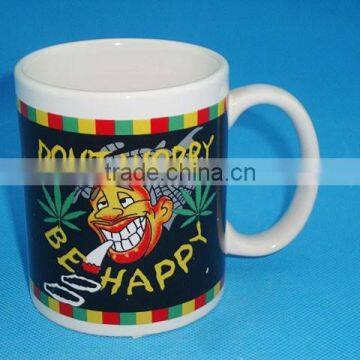 Porcelain milk mug with funny design