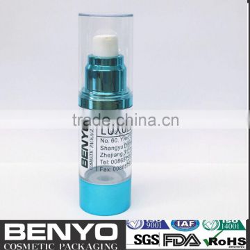 Round shape plastic cosmetic airless spray bottle