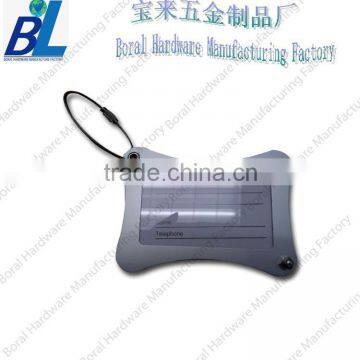 Promotional Aluminum luggage tag with metal holder