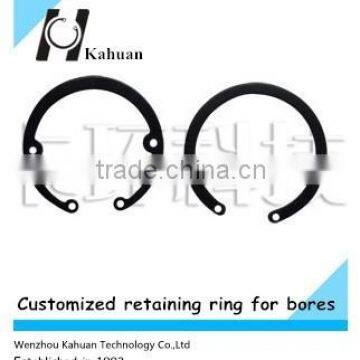 Customized circlips fastener retainer ring of bores with hole